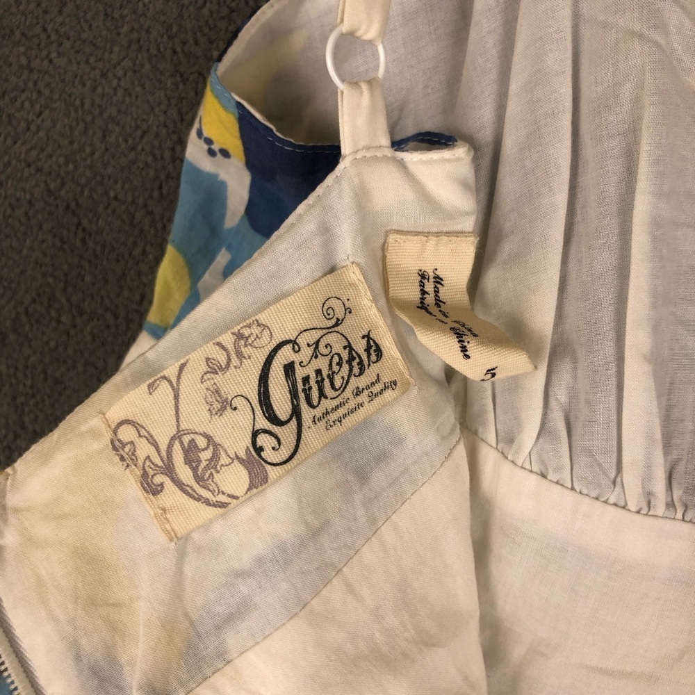 Guess floral retro sleeveless A-line dress size 5 - Picture 6 of 12